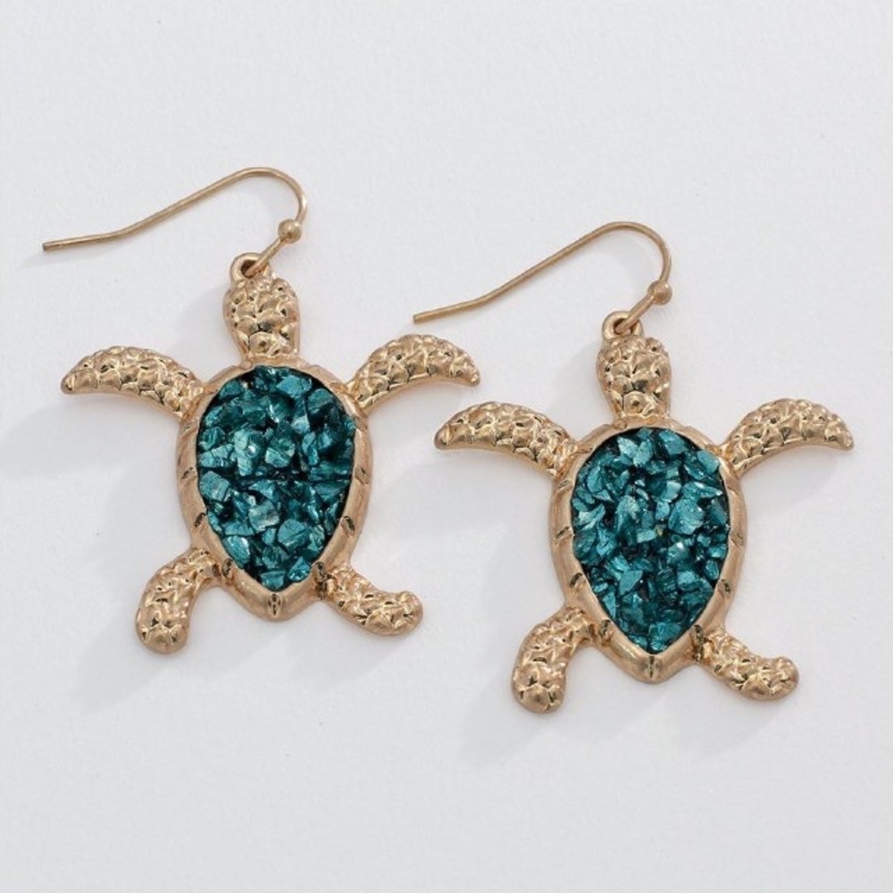 Wildflower Turtle earrings